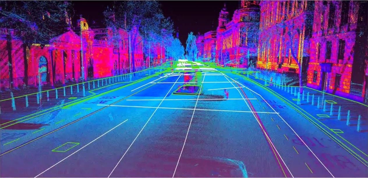 Nuvem de pontos 3D gerada por levantamento LiDAR aéreo