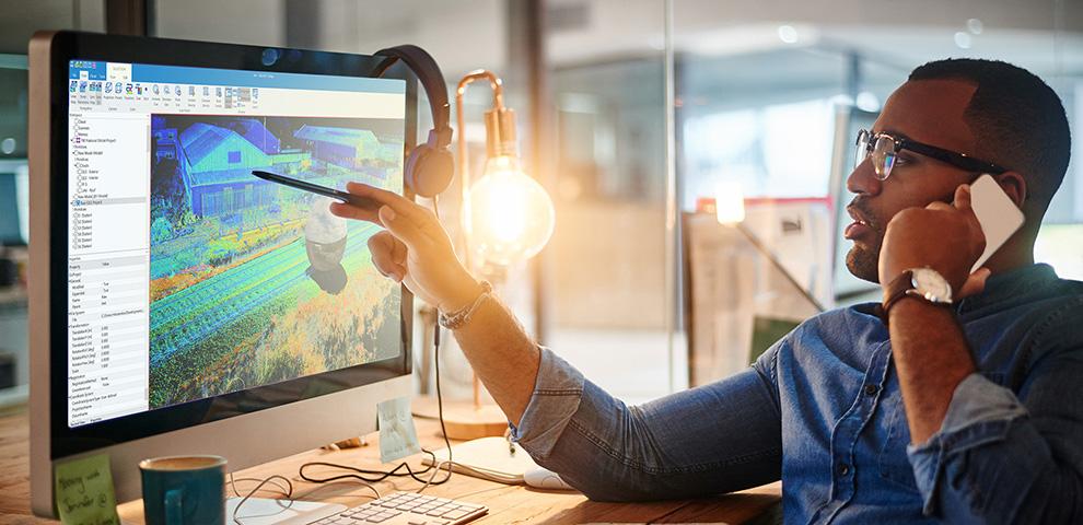 Processamento de dados LiDAR em software especializado